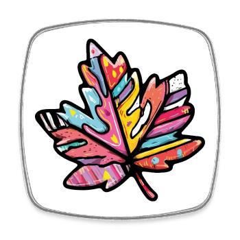 Maple Leaf Colorful Autumn - Square fridge magnet - white - Front