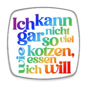 FUNNY VOMITING QUOTE REVERSED - LGBTQ - Square fridge magnet - white - Front
