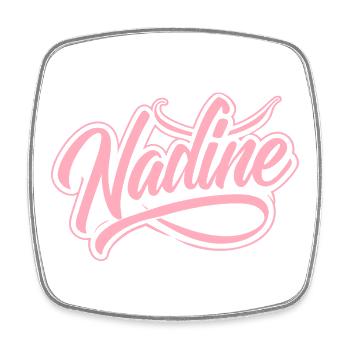 Laissez Nadine faire cela - jour du nom - Magnet carré - blanc - Devant
