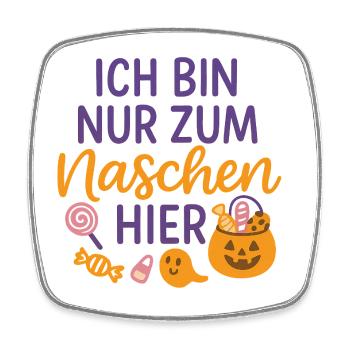 Halloween Design mit Kürbis - Viereckiger Kühlschrankmagnet - Weiß - Vorne