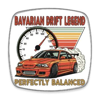 Bavarian Drift Legend - Viereckiger Kühlschrankmagnet - Weiß - Vorne