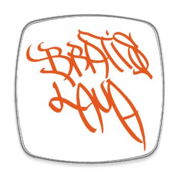 Expressiver Bratislava Graffiti - Viereckiger Kühlschrankmagnet - Weiß - Vorne