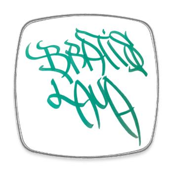 Graffiti Kalligrafie Design Bratislava - Viereckiger Kühlschrankmagnet - Weiß - Vorne