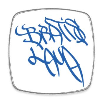 Expressive Graffiti Schriftzug Bratislava - Viereckiger Kühlschrankmagnet - Weiß - Vorne