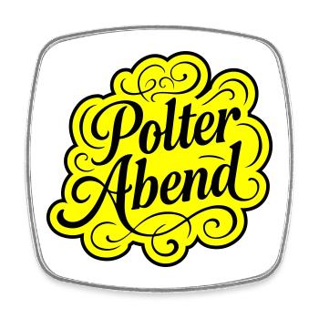 Polterabend Polterhochzeit - Viereckiger Kühlschrankmagnet - Weiß - Vorne