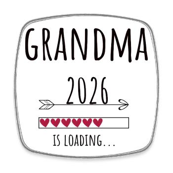 Grandma to be 2026 Geschenk Schwangerschaft - Viereckiger Kühlschrankmagnet - Weiß - Vorne