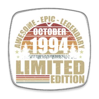 31st Retro Anniversary October 1994 - October 1994 - Square fridge magnet - white - Front