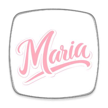 Lass das mal die Maria machen - Namenstag - Viereckiger Kühlschrankmagnet - Weiß - Vorne