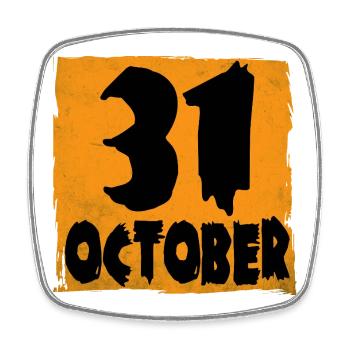 T-shirt Halloween Trick or Treat 31 octobre - Magnet carré - blanc - Devant
