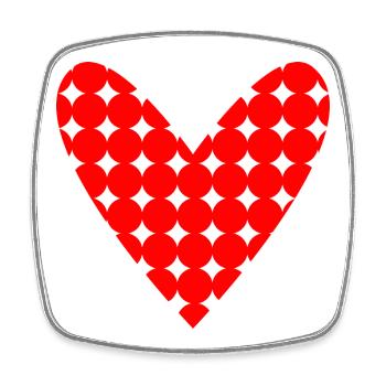 HERZ. PAAR. VALENTINSTAG. GERADE VERHEIRATET. Junggesellinnenabschied. - Viereckiger Kühlschrankmagnet - Weiß - Vorne