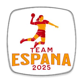 Handball World Cup 2025 Spain Pullover Hoodie - Square fridge magnet - white - Front