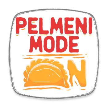 Pelmeni Mode On Pelmenis - Viereckiger Kühlschrankmagnet - Weiß - Vorne