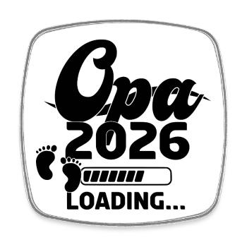 Opa 2026 Loading - Viereckiger Kühlschrankmagnet - Weiß - Vorne