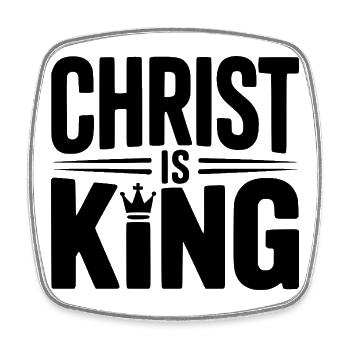 Christ is King - Square fridge magnet - white - Front