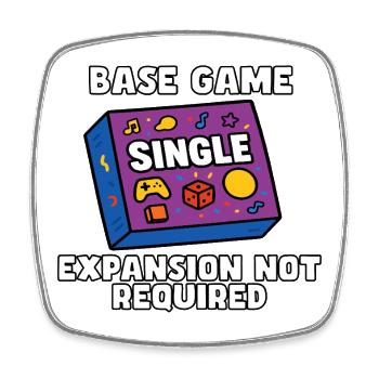 Basisspiel: Single Edition - Viereckiger Kühlschrankmagnet - Weiß - Vorne