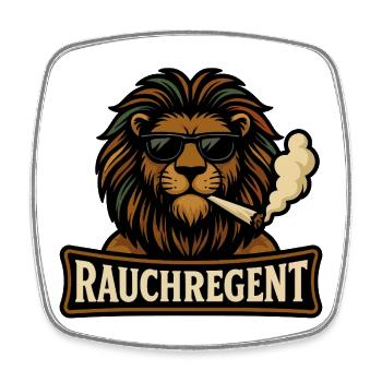 Reggae Lion with Sunglasses - Square fridge magnet - white - Front