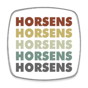 Horsens - Danemark - Danemark - Scandinavie - Magnet carré - blanc - Devant