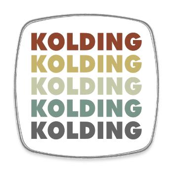 Kolding - Denmark - Denmark - Scandinavia - Square fridge magnet - white - Front