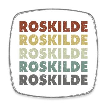 Roskilde - Danemark - Danemark - Scandinavie - Magnet carré - blanc - Devant