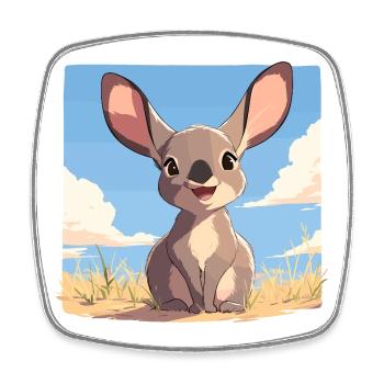 Wallabies Wallaby - Square fridge magnet - white - Front