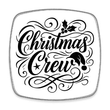 Noël Noël de l’équipage de Noël - Magnet carré - blanc - Devant