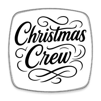 Christmas Crew Weihnachten - Viereckiger Kühlschrankmagnet - Weiß - Vorne