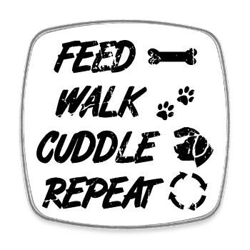Dog Lover Saying - Square fridge magnet - white - Front