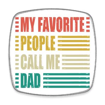 Best Dad in the World Gifts Father Christmas - Square fridge magnet - white - Front