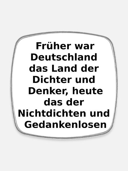 Poet and thinker? - Square fridge magnet - white