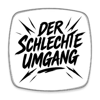 The Bad Handling - Funny Statement - Square fridge magnet - white - Front