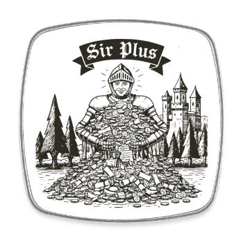 Sir Plus Knight Funny Renaissance Faire Men LARP - Viereckiger Kühlschrankmagnet - Weiß - Vorne