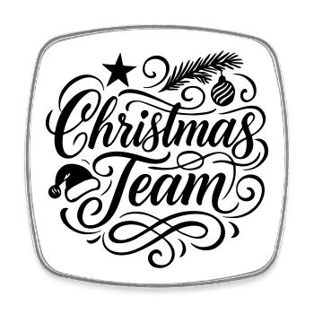 Christmas Team Weihnachten - Viereckiger Kühlschrankmagnet - Weiß - Vorne