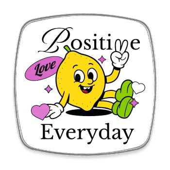 Limonaden Zitronen Positive Love Everyday - Viereckiger Kühlschrankmagnet - Weiß - Vorne