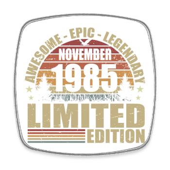Novembre 1985 Édition Limitée Rétro Novembre 1985 - Magnet carré - blanc - Devant