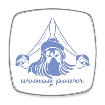 woman_power-2 - Viereckiger Kühlschrankmagnet - Weiß - Vorne
