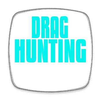 Drag Hunting Makes Me Happy Funny Horse Humor - Square fridge magnet - white - Front