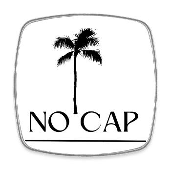 No Cap Design - Viereckiger Kühlschrankmagnet - Weiß - Vorne