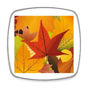 Herbstlaub - Viereckiger Kühlschrankmagnet - Weiß - Vorne