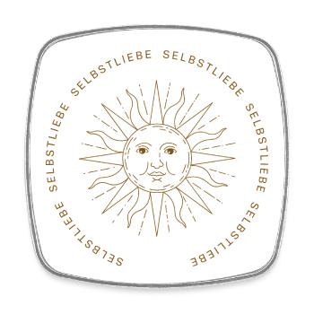 Selbstliebe - Dein Reminder für Achtsamkeit - Viereckiger Kühlschrankmagnet - Weiß - Vorne