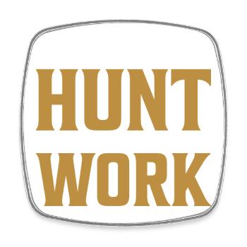 Born to hunt forced to work again - Viereckiger Kühlschrankmagnet - Weiß - Vorne