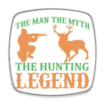Jagd Legende - Viereckiger Kühlschrankmagnet - Weiß - Vorne