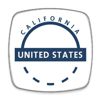 California Arc United States Seal - Square fridge magnet - white - Front