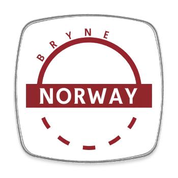 Norwegen Emblem Ring Design - Viereckiger Kühlschrankmagnet - Weiß - Vorne