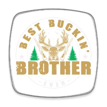 Hunter Brother Gifts Hunting Hunting Hunter Exam - Square fridge magnet - white - Front