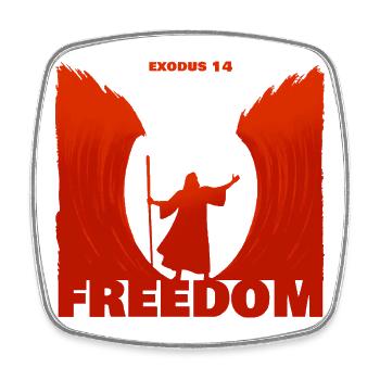 Exodus: Freiheit - Viereckiger Kühlschrankmagnet - Weiß - Vorne