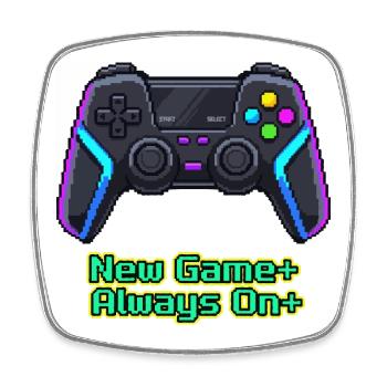 Neon Pixel Controller Neues Spiel Plus - Viereckiger Kühlschrankmagnet - Weiß - Vorne