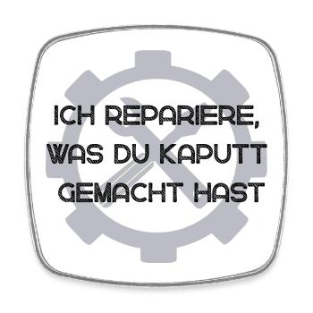 I'll fix what you broke - Square fridge magnet - white - Front
