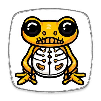Frog Halloween Zombie - Square fridge magnet - white - Front