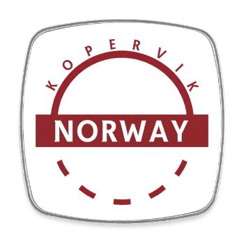 Norway Vintage Shield Emblem - Square fridge magnet - white - Front