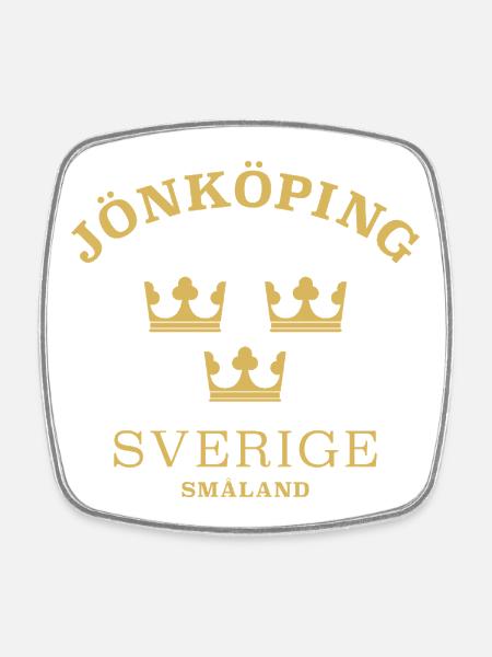 Jönköping Sverige Schweden - Viereckiger Kühlschrankmagnet - Weiß